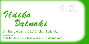 ildiko dalnoki business card